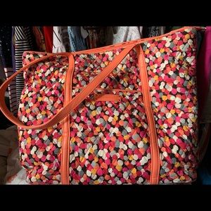 Orange Vera Bradley Tote Bag